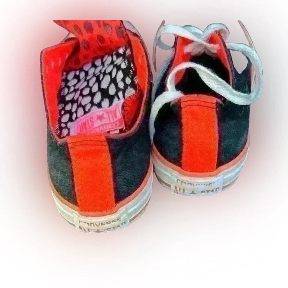 Converse AllStar double tongue Halloween wear‎ low top orange black size 3